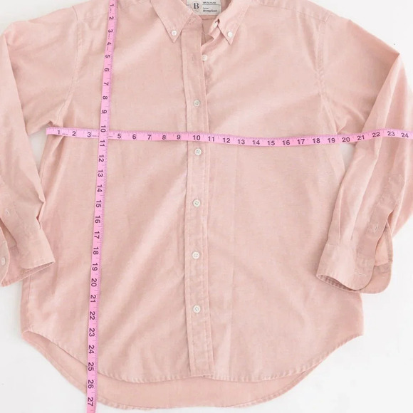 Vintage Bremare Pink Long Sleeve 70% Cotton  Button Up Shirt Size Medium - Picture 4 of 12